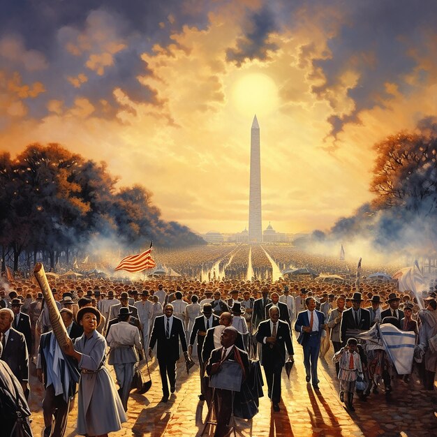 Premium AI Image March on Washington Iconic Moments from a Pivotal