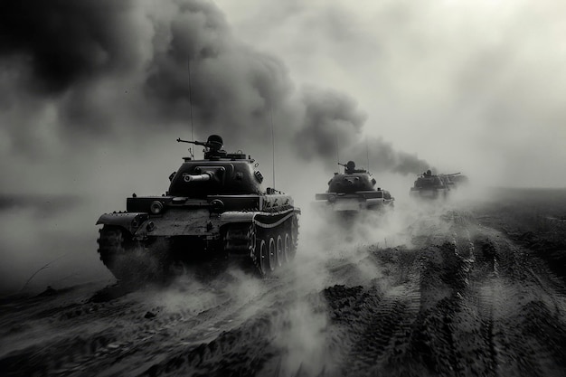 Marching Towards Victory Capturing the Essence of WWII Through Dramatic War Photography