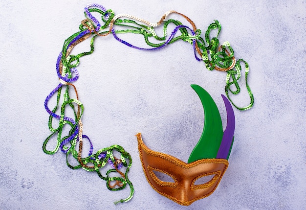 Mardi Gras-achtergrond met Carnaval-masker