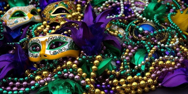 Mardi Gras carnival festive mask