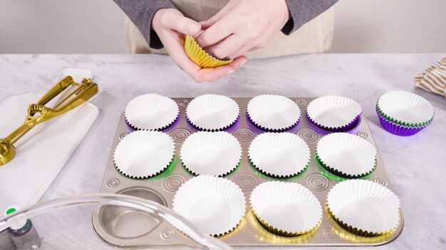 Mardi Gras-cupcakes