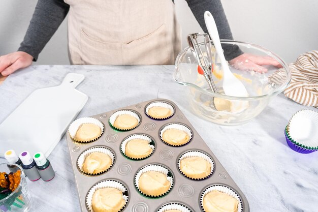 Photo mardi gras cupcakes