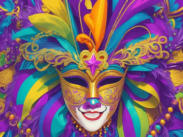 Mardi Gras Festival Illustration art