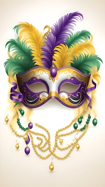 Foto sfondo dell'illustrazione della maschera di mardi gras