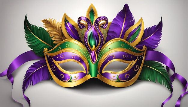 Foto illustrazione della maschera del mardi gras