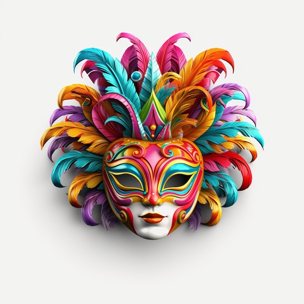 Mardi gras mask PNG white background