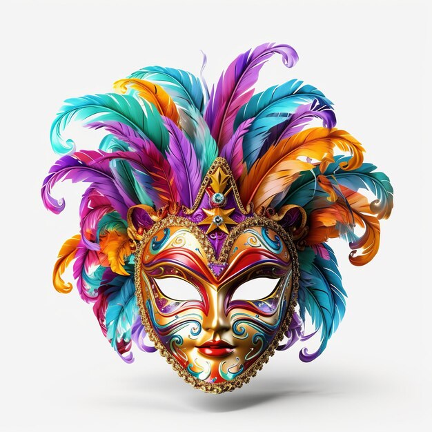 Mardi gras mask PNG white background