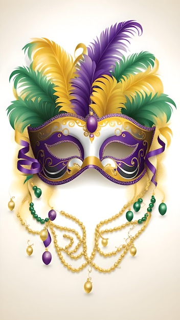 Foto mardi gras masker illustratie achtergrond