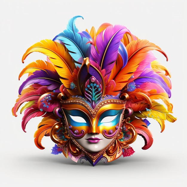 Mardi Gras masker PNG witte achtergrond