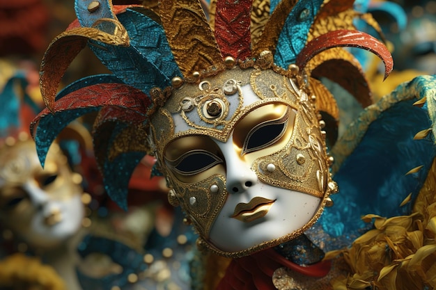 Mardi gras-maskers Gegenereerd door AI