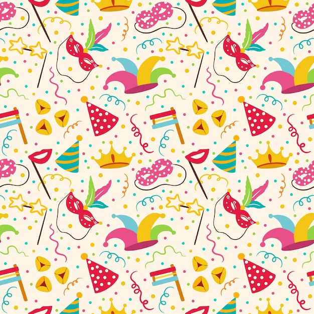 Mardi Gras Seamless Pattern