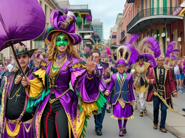 Foto mardi gras viering in new orleans