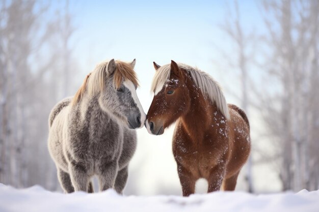 Mare animal snow equestrian mane winter cold whites mammal horse