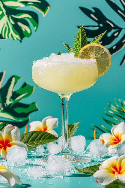 Margarita-cocktail met limoengarnis