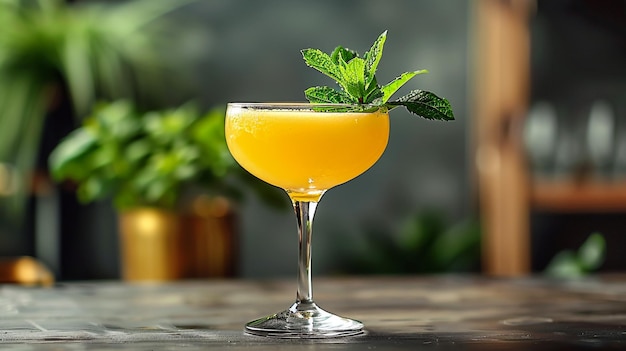 Margarita cocktail with lime and mint Refreshing backgound
