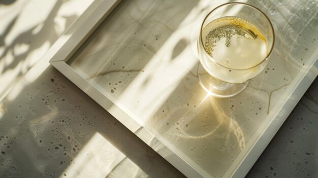 Photo margarita on a white stone table