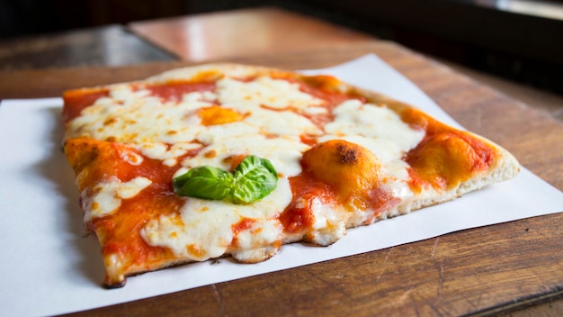 Margherita Pizza. Neapolitan pizza made with San Marzano tomatoes and mozzarella cheese.