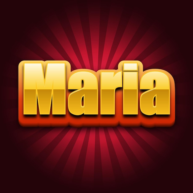 Maria Text effect Gold JPG attractive background card photo