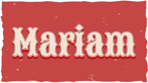 Photo mariam vintage text