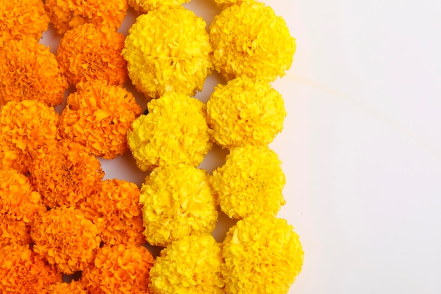 Marigold flower for dasara festival indian festival flower decoration