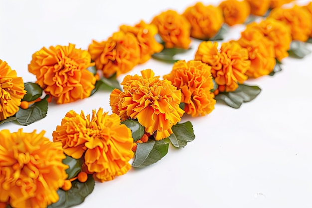 Photo marigold flower toran for diwali festival
