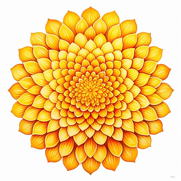 Marigold flowers isolated on transparent background for pongal diwali marriage Generative Ai