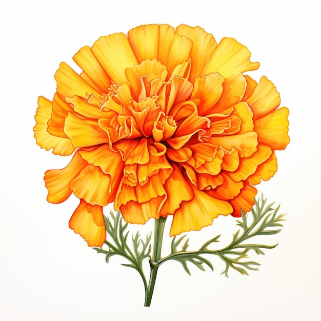 Photo marigold flowers isolated on transparent background for pongal diwali marriage generative ai