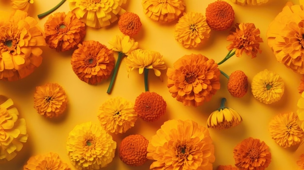 marigoldBackground Images Natural colors bright background Generative Ai