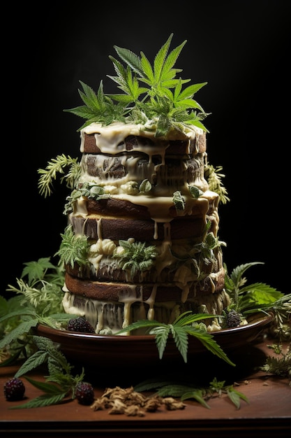 Marijuana cake Generative AI