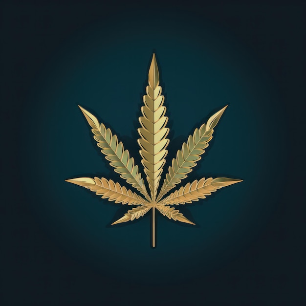 Photo marijuana cannabis leaf artwork generative ai