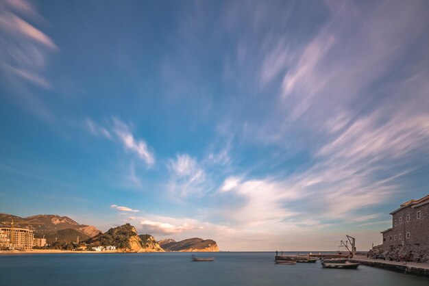 Marina and boat landing in Petrovac