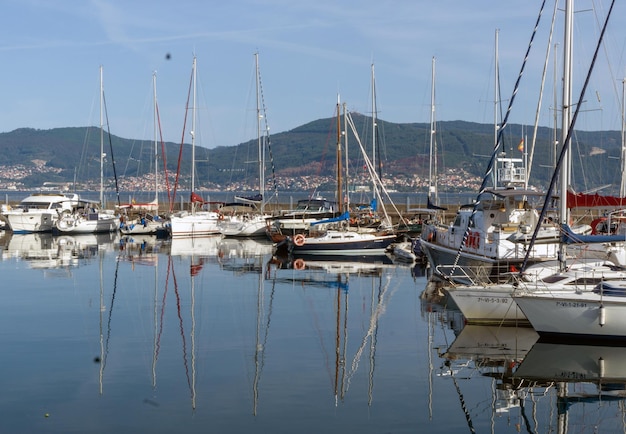 Marina of the city of Vigo Galicia Spain