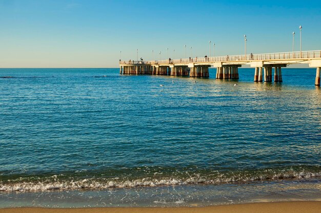 Marina di carrara pier view in versilia