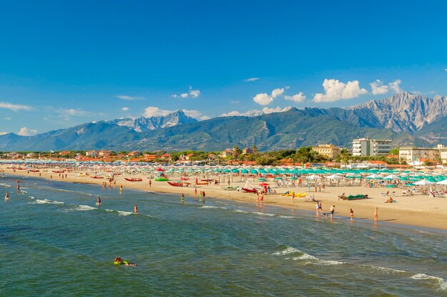 Marina di pietrasanta beach view