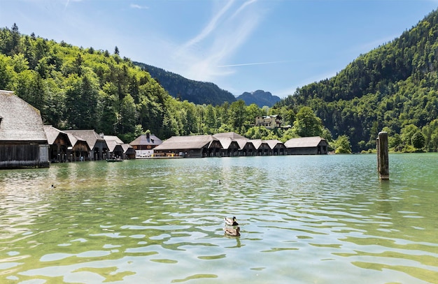 Marina on Lake Konigssee in Bavaria