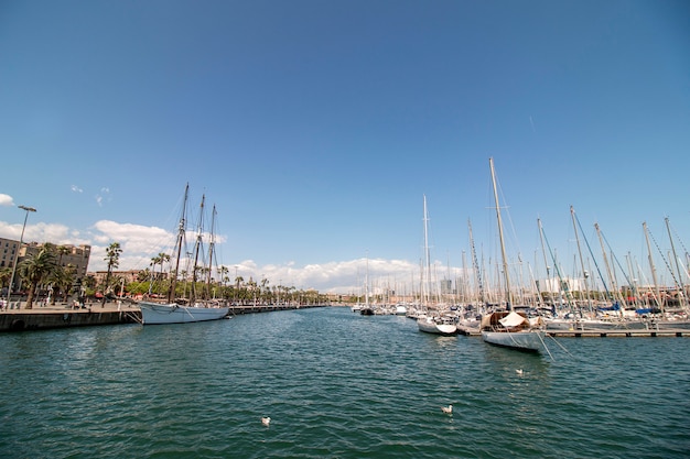 Marina located on Barcelona, Spain