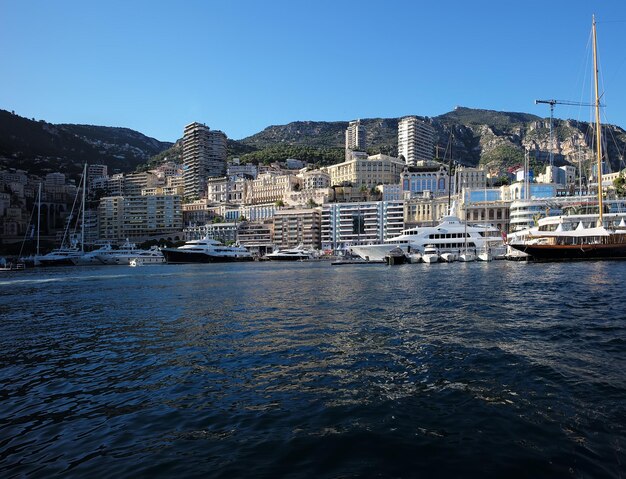 Marina of Monte Carlo with boats