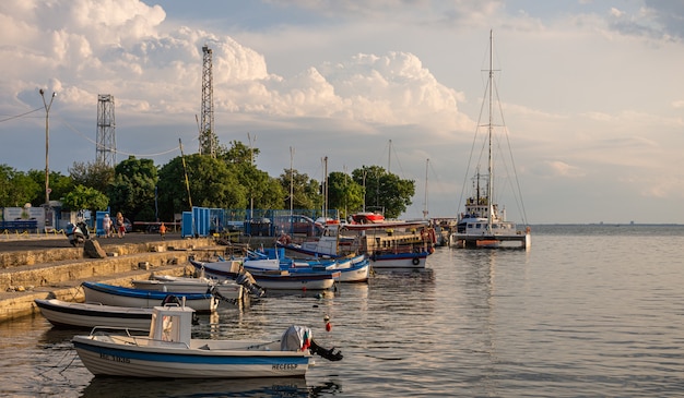 Marina in the resort of Nesebar, Bulgaria