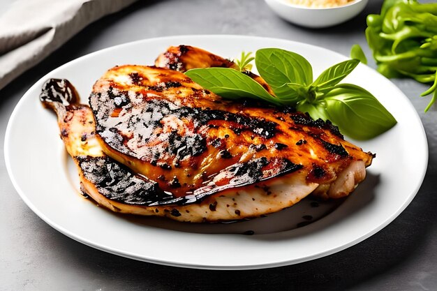 Marinated grilled healthy chicken breasts