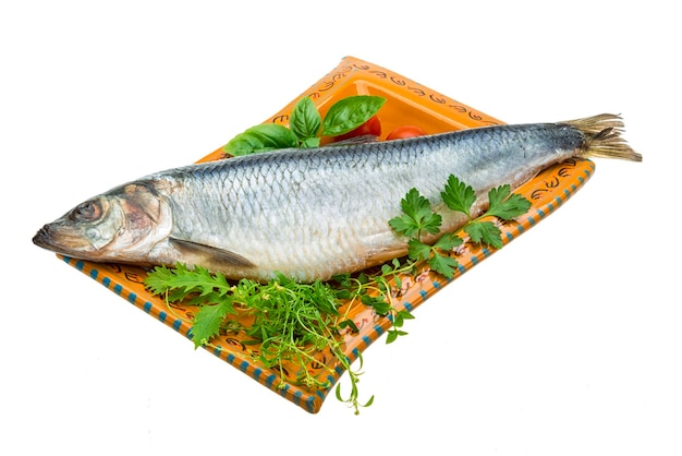 Marinated herring with herbs