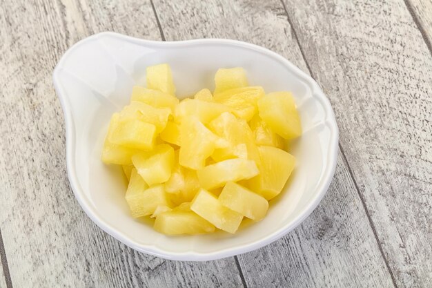 Marinated pineapple pieces