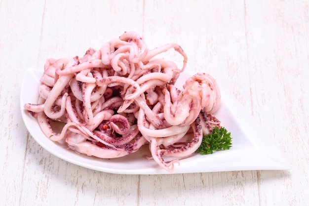 Marinated squid tentackle