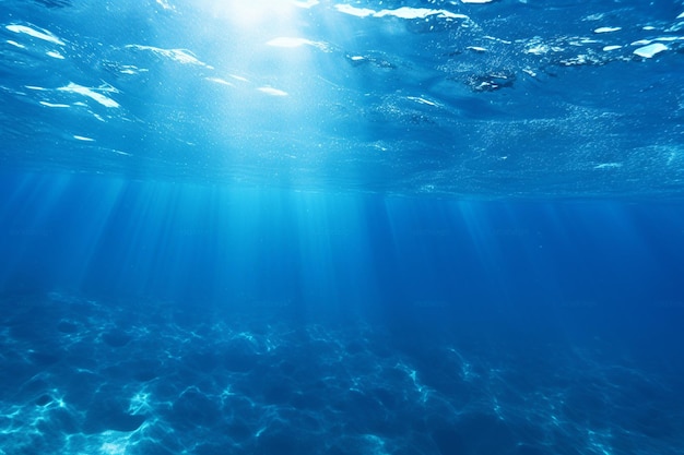 Photo marine blue depth for oceanic explorations