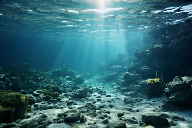 Морская жизнь милый элемент жизни животных под водой, подводные животные и рыбы