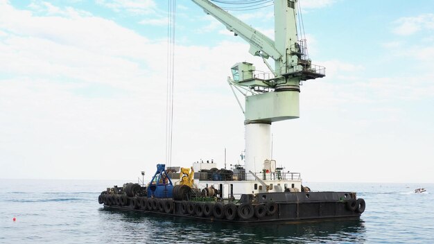 Marine load crane in Odessa sea port