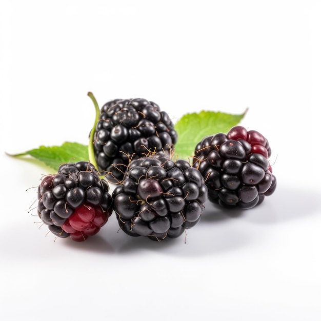 Marionberry fruit isolated on white background