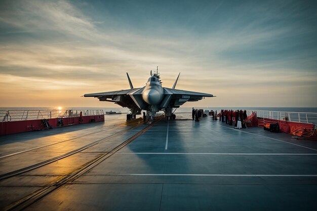 Photo maritime majesty envisioning the future of aircraft carriers from lofty decks to advanced controls