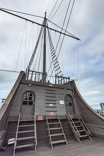 Maritime Museum Flor De La Mar in Melaka old town Malaysia