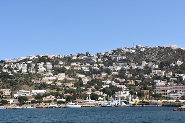 Maritime view of Roses, Costa Brava, Girona province, Catalonia, Spain