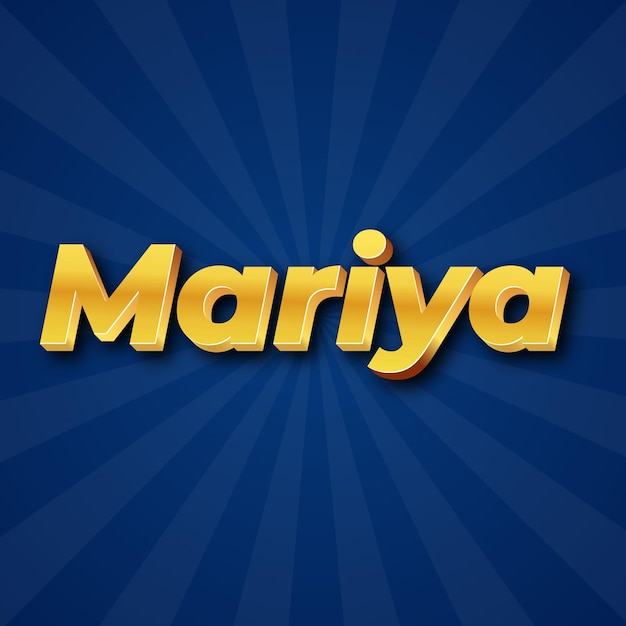 Mariya text effect gold jpg attractive background card photo
